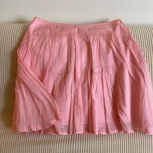 Tiered voile mini skirt
